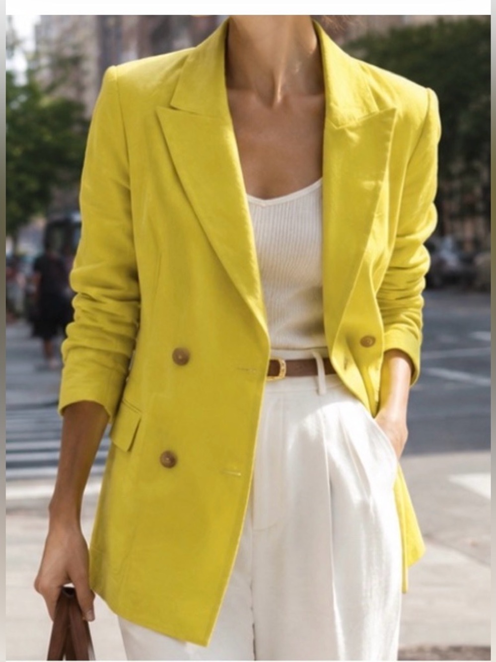 CAbi Glow Up Yellow Blazer